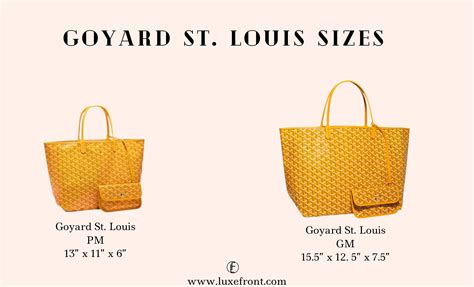 how mich is a goyard tote|goyard tote bag size comparison.